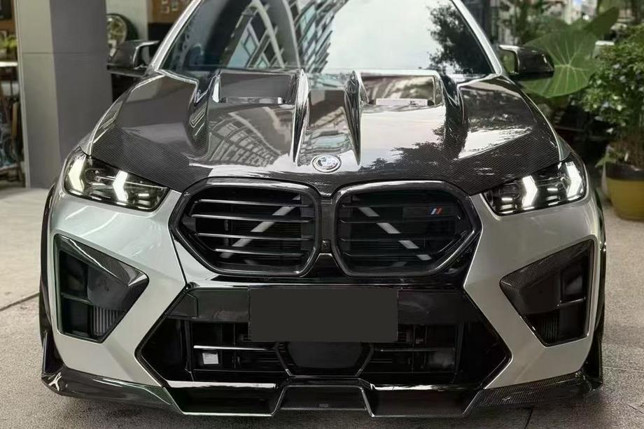BMW X6 G06 2019–2027 Etupuskurin lip-spoileri Lip SQ (F96 2023+, hiilikuitu) Image