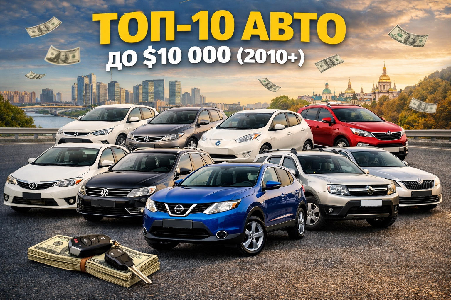 Top 10 käytettyä autoa alle $10 000 Ukrainassa ja Euroopassa
