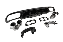 Mercedes E-class W213 2016–2023 Takadiffuusori pakoputken päillä E53-Design Silver (Base-malliin) kuva 3