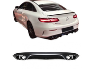 Mercedes E-sarja Coupé C238 2016–2024 Takadiffuusori Black kromiputkenpäillä Chrome (AMG53-design) kuva 3
