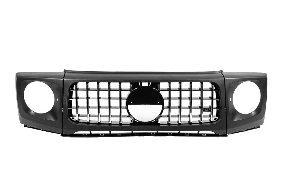 Mercedes G class W463 1990–2018 Jäähdyttimen säleikkö ajovalokehyksillä BRB 2018-style (autoihin, joissa facelift-sarja asennettuna) Image