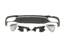 Mercedes E-class W213 2016–2023 Takadiffuusori AMG-Line Silver -pakoputkenpäillä (2020-2024) kuva 6