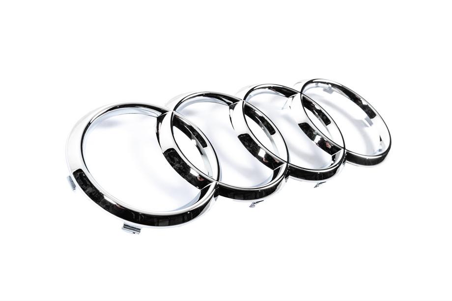 Audi etumerkki, kromi (285 x 100 mm) Kuva 3