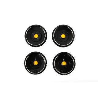 Vanteiden keskiökapselit 60/56 mm (musta/kromi, 4 kpl) kuva 4