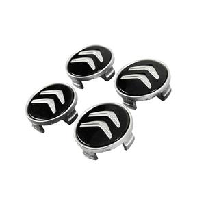 Vanteiden keskiökapselit 60/56 mm (musta/kromi, 4 kpl) kuva 2