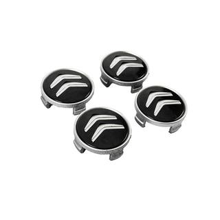 Vanteiden keskiökapselit 60/56 mm (musta/kromi, 4 kpl) kuva 3