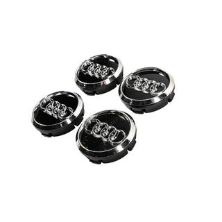 Vanteiden keskiökupit 60/58 mm (musta/kromi, 4 kpl) kuva 2