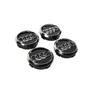 Vanteiden keskiökupit 60/58 mm (musta/kromi, 4 kpl) kuva 3
