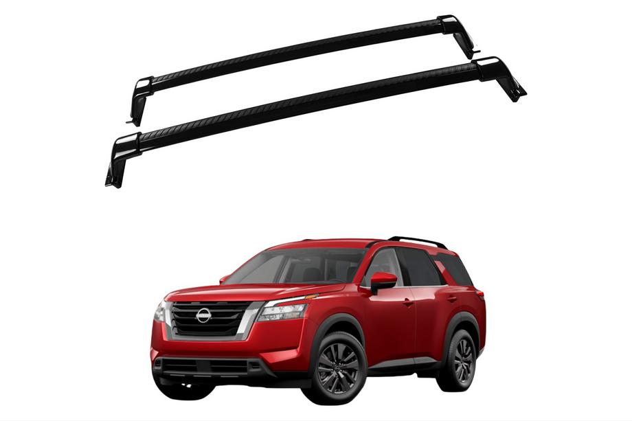 Nissan Pathfinder R53 2021– Kattotelineen poikkitangot OEM kattokaiteisiin (2 kpl) Harmaa Image