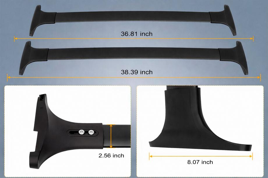 Ford Ecosport 2013–2022 Kattotelineen poikkitangot integroituihin kattokaiteisiin OEM (2 kpl) Harmaa Kuva 7