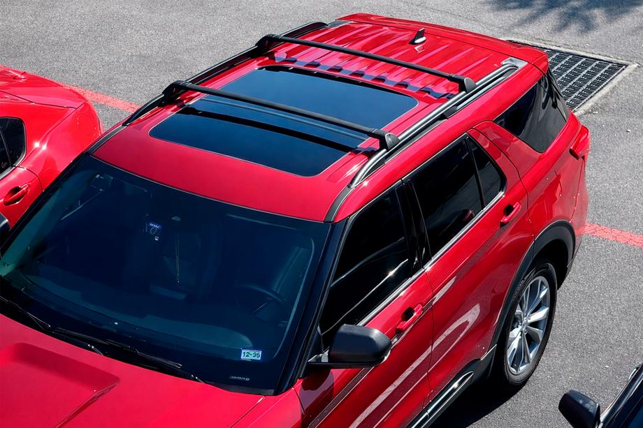 Ford Explorer 2019– Kattotelineen poikkitangot integroiduille kattokaiteille OEM (2019-2023, 2 kpl) Musta Kuva 1