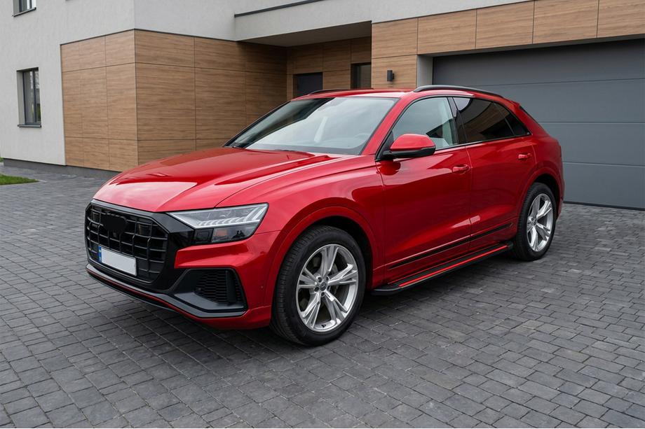 Audi Q8 2018– Sivuporrassarja Maya Red (2 kpl, alumiini) Image