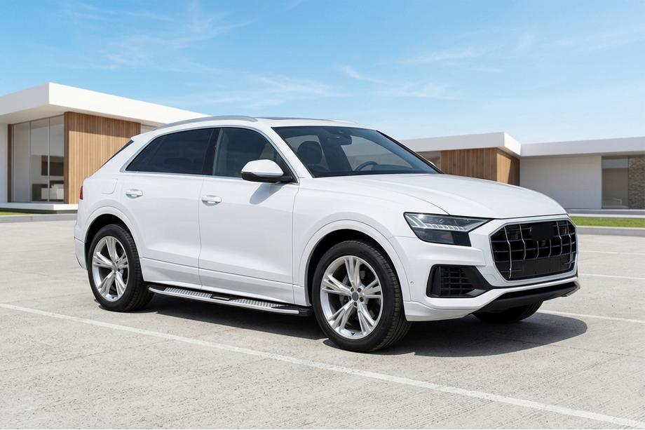 Audi Q8 2018– Mevsim Grey sivuporrastangot (2 kpl, alumiini) Image