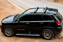 Jeep Grand Cherokee WK2 2010–2021 Kattotelineen poikkitangot integroituihin kattokaiteisiin OEM (2 kpl) Harmaa kuva 10
