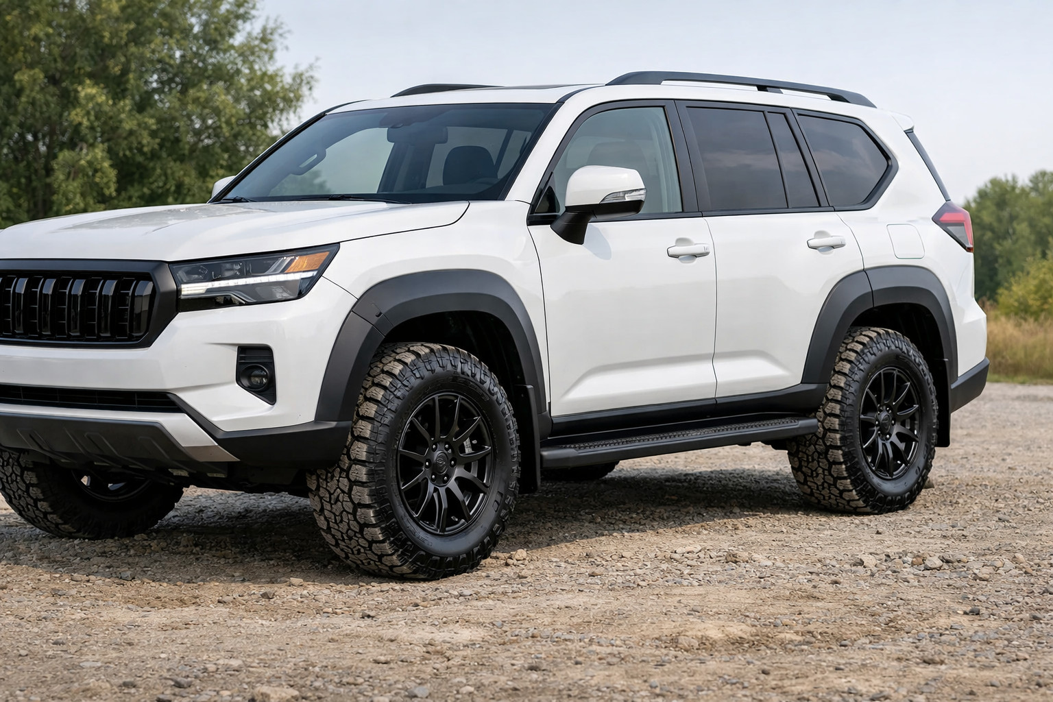 Toyota Land Cruiser Prado 250: suojaa kyljet mudalta ja kapeilta kaarilta