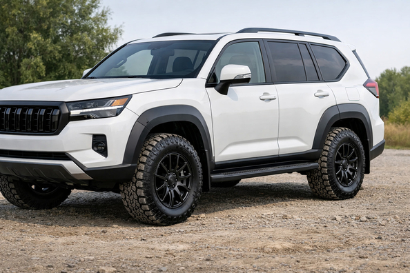 Toyota Land Cruiser Prado 250: suojaa kyljet mudalta ja kapeilta kaarilta