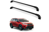 Toyota Highlander 2013–2019 Kattotelineen poikkitangot integroituihin kattokaiteisiin OEM (2 kpl) Harmaa kuva 3