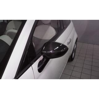 Sivupeilien kuoret 2007-2015 (2 kpl, aitoa hiilikuitua) Fiat 500/500L 2013–2022 kuva 4