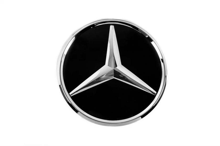 Mercedes GLC X253 2015–2022 Poistotuote – etumerkki lasin alla, kromireunus a0008880111 Image