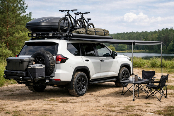 Mitä varusteita Toyota Land Cruiser Prado 250:een katolle, kuormalle ja perhereissuille
