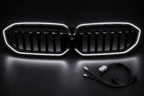 BMW 3-sarja G20/G21 2018– Munuaismaski 1-Bar LED (2022+, kiiltävä musta) kuva 6