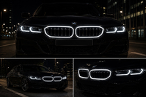 BMW 3-sarja G20/G21 2018– Munuaismaski 1-Bar LED (2022+, kiiltävä musta) kuva 5