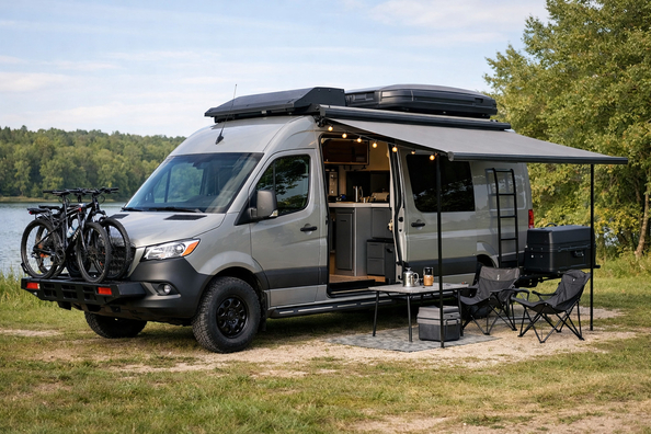 Mercedes Sprinter W907/W910 -päivitys perheretkeilyyn ilman överiksi menoa