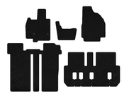 Toyota Previa 2006–2019 Tekstiilimatot Deluxe (3 riviä, 6-paikkainen, musta) kuva 1