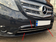 Mercedes Vito/V-class W447 2014– Puskurin säleikön suojalistat (2 kpl, ruostumaton teräs) kuva 2