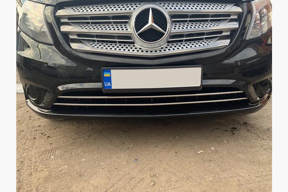 Mercedes Vito/V-class W447 2014– Puskurin säleikön suojalistat (2 kpl, ruostumaton teräs) Kuva 6