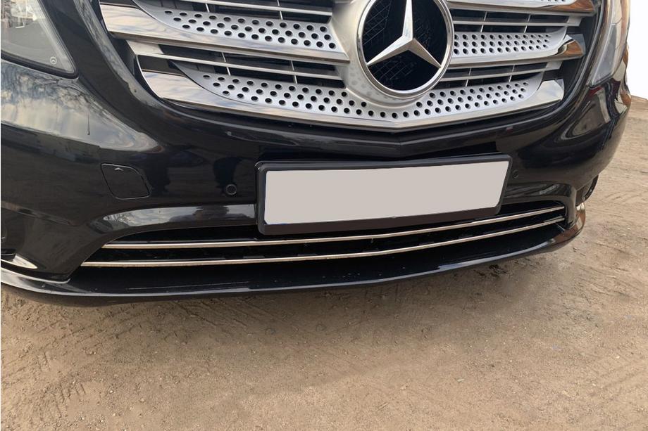 Mercedes Vito/V-class W447 2014– Puskurin säleikön suojalistat (2 kpl, ruostumaton teräs) Kuva 7