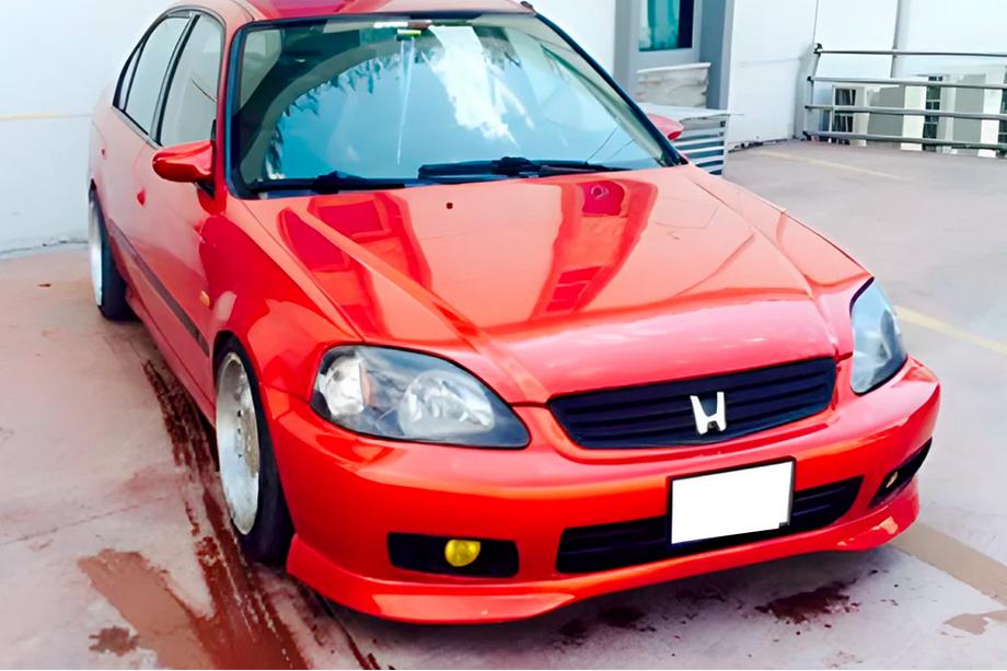 Honda Civic 1995–2001 Poistoetu Etulipaspoileri DPT V-2 (kiiltävä musta) Kuva 1