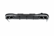 Mercedes S-class W223 2020– Takat diffuseri AMG S63 Silver -pakoputkenpäillä kuva 1