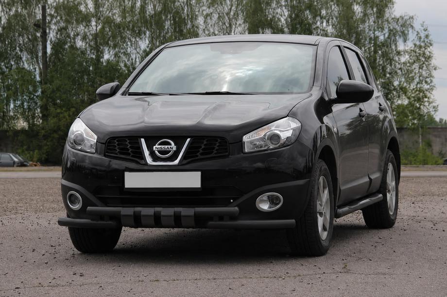 Nissan Qashqai 2010–2014 Etusuojakaari ST009-15 Black (ruostumaton teräs) Image