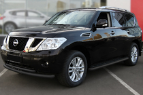Nissan Pathfinder R51 2005–2014 Tupla etusuojakaari Black (ruostumaton teräs) kuva 1