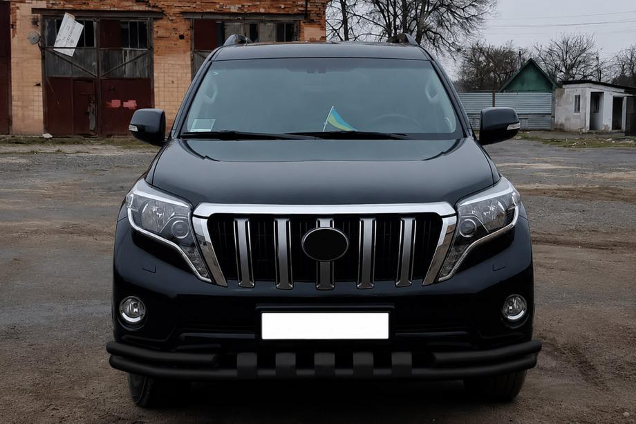Toyota Land Cruiser Prado 150 2009–2023 Etupuskurisuoja F3-31 Black (ruostumaton teräs) Kuva 2