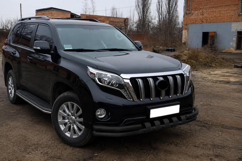 Toyota Land Cruiser Prado 150 2009–2023 Etupuskurisuoja F3-31 Black (ruostumaton teräs) Kuva 3