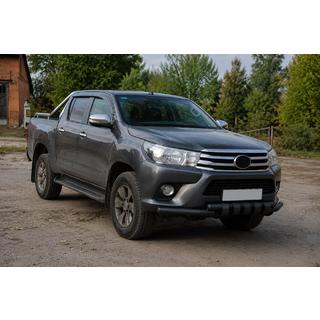 Etupuskurisuoja F3-34 Black (ruostumaton teräs) Toyota Hilux 2015– kuva 2