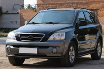 Kia Sorento I BL 2002–2009 Etusuojakaari ST008 Black (ruostumaton teräs) kuva 1