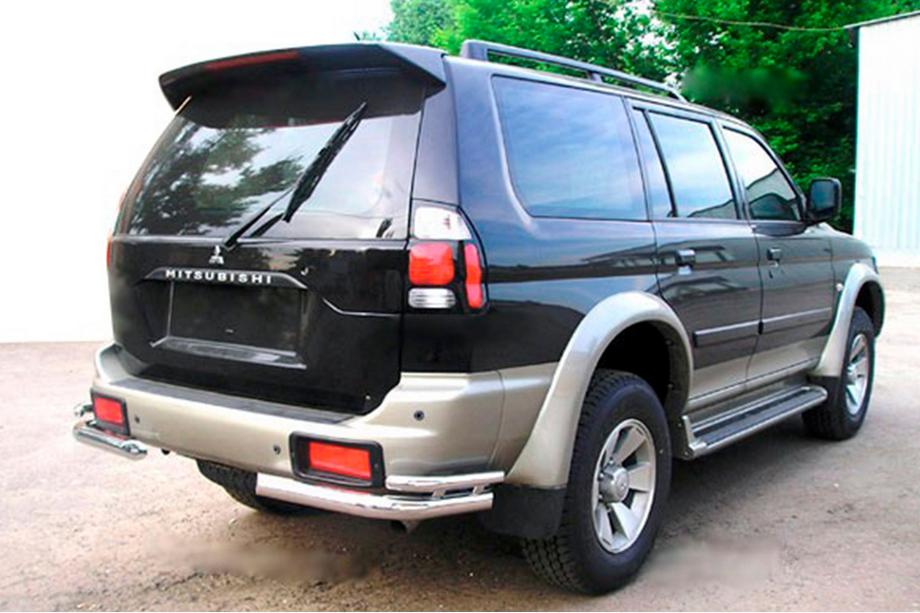 Mitsubishi Pajero Sport 1996–2007 Takana olevat kaksoiskulmakaaret (2 kpl, ruostumaton teräs) Image