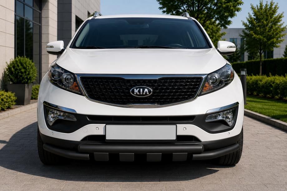 Kia Sorento II XM 2009–2014 Etusuojakaari ST009-15 Black (2013-2015, ruostumaton teräs) Image