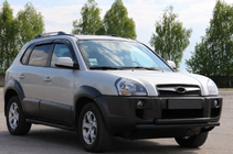 Hyundai Tucson JM 2004– Etupuskurisuoja ST014 Black (ruostumaton teräs) kuva 2
