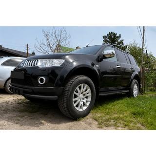 Etusuoja ST015 Black (ruostumaton teräs) Mitsubishi Pajero Sport 2008–2015 kuva 1
