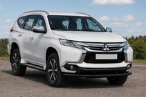 Mitsubishi Pajero Sport 2015– Etusuoja ST016 Black (ruostumaton teräs) kuva 1