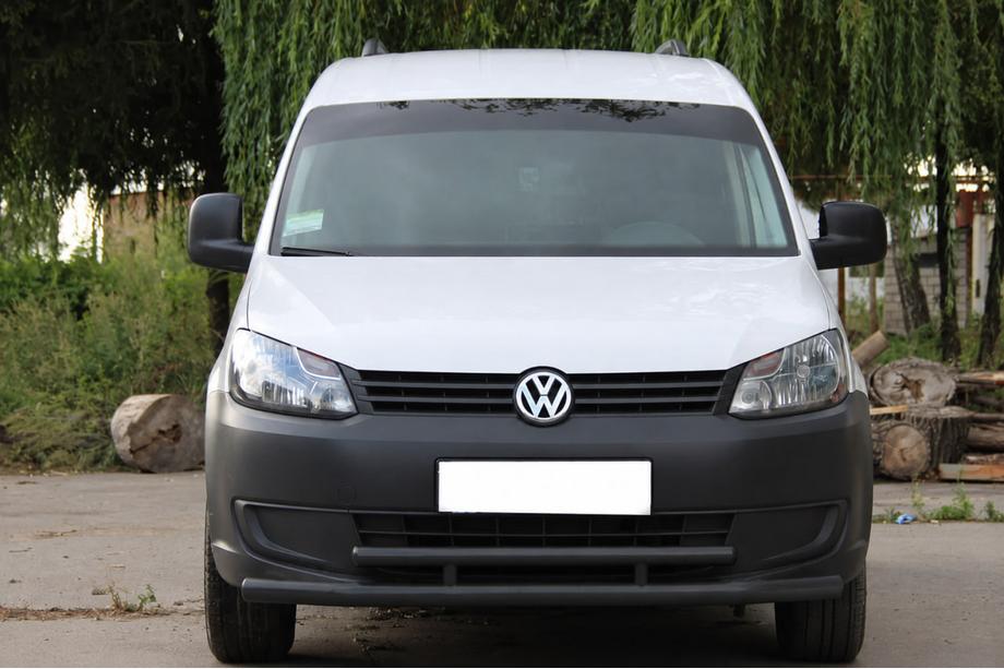 Volkswagen Caddy 2010–2015 Etutuplaputkipuskurirauta 60/48 mm, musta (ruostumaton teräs) Image