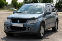 Suzuki Grand Vitara 2005–2017 Etuosan tuplaputkinen karjapuskuri 60/42 mm musta (ruostumaton teräs) kuva 1