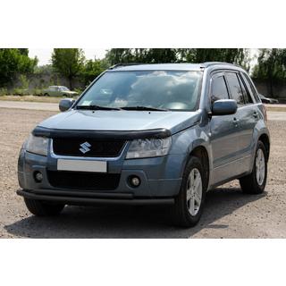 Etuosan tuplaputkinen karjapuskuri 60/42 mm musta (ruostumaton teräs) Suzuki Grand Vitara 2005–2017 kuva 1