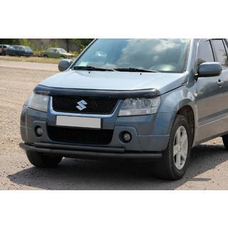 Etuosan tuplaputkinen karjapuskuri 60/42 mm musta (ruostumaton teräs) Suzuki Grand Vitara 2005–2017 kuva 2