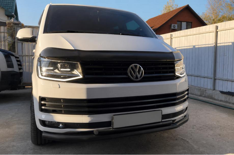 Volkswagen T6 2015–2024 Etuosan tuplaputkinen puskurisuoja ST011 Black (ruostumaton teräs) Image