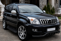 Toyota Land Cruiser Prado 120 2002–2009 Etuputki ST011 Black (ruostumaton teräs) kuva 1